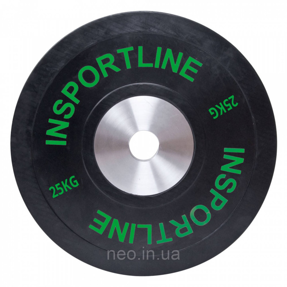 Гумова вагова пластина inSPORTline Bumper Plate 25 kg
