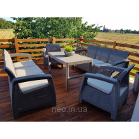 Комплект садових меблів Corfu Fiesta Lyon Max Set Cappuccino Комплект садових меблів Corfu Fiesta Lyon Max Set Cappuccino