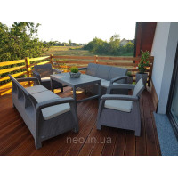 Комплект садових меблів Corfu Fiesta Lyon Max Set Cappuccino Комплект садових меблів Corfu Fiesta Lyon Max Set Cappuccino