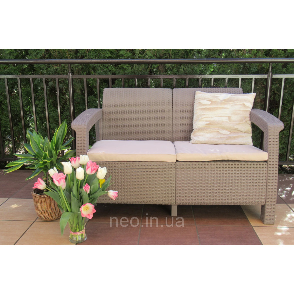 Диван Corfu Love Seat штучний ротанг