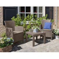 Набір пластикових садових меблів Keter Rosario Balcony SET 216938 капучіно Allibert