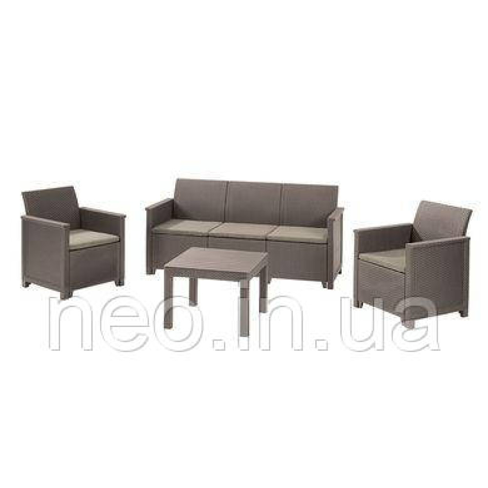 Комплект пластикових садових меблів Keter Emma 3 246154 капучіно
