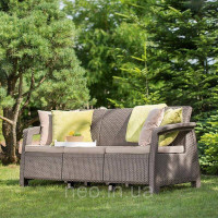 Диван для саду і тераси Keter Corfu Love Seat Max 227641 капучіно Диван для саду і тераси Keter Corfu Love Seat Max 227641 капучіно