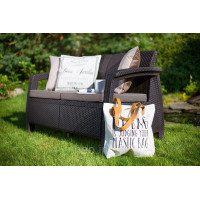 Диван для саду і тераси Keter CORFU LOVE SEAT 223214 коричневий Allibert