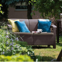 Диван для саду і тераси Keter CORFU LOVE SEAT 223214 коричневий Allibert