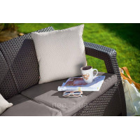 Диван для саду і тераси Keter CORFU LOVE SEAT 223214 коричневий Allibert