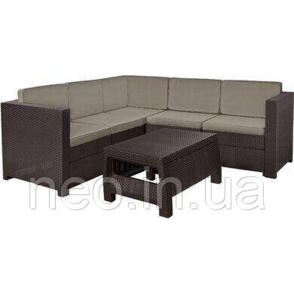 Набір пластикових садових меблів (диван+столик) Keter PROVENCE SET WITH COFFEE TABLE 227777