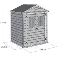 Садовий пластиковий будиночок  KETER MANOR 6 x 5 W 245080 сіро - білий