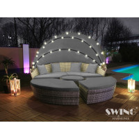 Садовий острів ракушка SWING 210 см + LED підсвітка 3 кольори