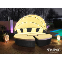 Садовий острів ракушка SWING 210 см + LED підсвітка 3 кольори