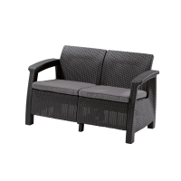 Диван садовий Keter Corfu Love Seat 223233 графіт Allibert