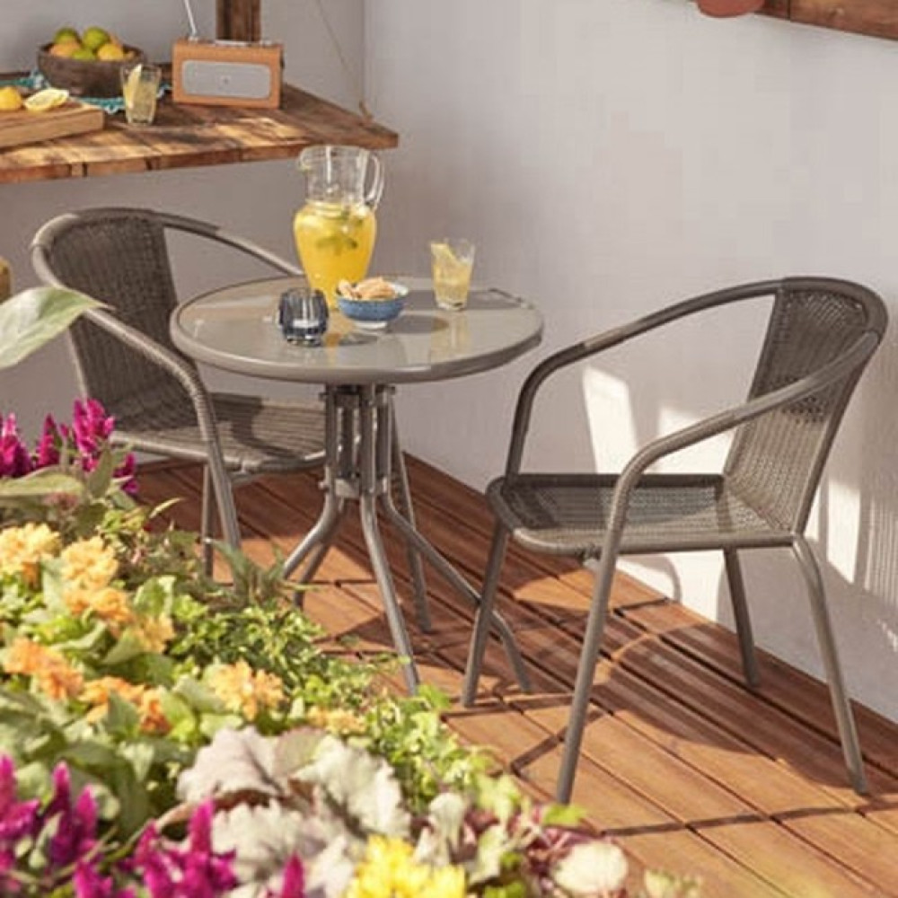  Набір садової меблів Bistro з ротангу стіл + 2 стільці 