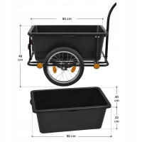 Велосипедний багажний причіп, тачка, садовий візок GARDEN-MAT  90 л /150 кг 
