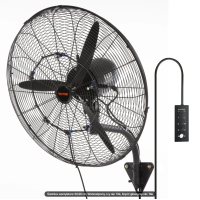 VEVOR 251035 Mist Fan, 24" осцилюючий водонепроникний вентилятор, 3 швидкості, 7000 CFM, комерційний або