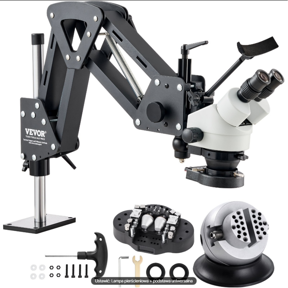 VEVOR 252350 Ювелірні вироби Multidirectional Microscope Spring Mount Ring Light 7X-45X