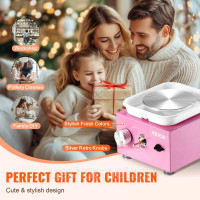 Vevor 312658 Mini Pottery Wheel Electric Ceramic Wheel Machine 320RPM Pink Children