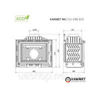 Камінна топка KAWMET W6 (10,1 кВт) Камінна топка ECO