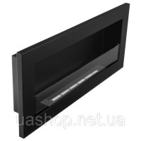 БІОКАМІН чорний ЗІ СКЛОМ 90х40см SLIM + РЕГУЛЮВАННЯ