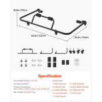 Vevor 310013 Пересувний кошик для зберігання з жорстким дахом для Jeep Wrangler TJ JK JL Vevor 310013 Пересувний кошик для зберігання з жорстким дахом для Jeep Wrangler TJ JK JL