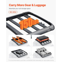 Vevor 310019 Roof Rack Buggage Rack Casse Car Doof 1216x1020x142mm Truck позашляховика Vevor 310019 Roof Rack Buggage Rack Casse Car Doof 1216x1020x142mm Truck позашляховика