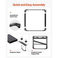 Vevor 310019 Roof Rack Buggage Rack Casse Car Doof 1216x1020x142mm Truck позашляховика Vevor 310019 Roof Rack Buggage Rack Casse Car Doof 1216x1020x142mm Truck позашляховика