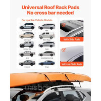 Vevor 310038 Soft Roof Pads Багажники для байдарки для серфінгу Багажники на дах 838 мм