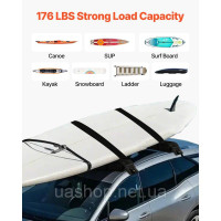 Vevor 310038 Soft Roof Pads Багажники для байдарки для серфінгу Багажники на дах 838 мм