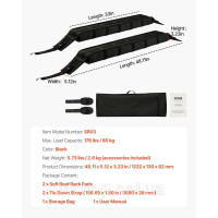 Vevor 310038 Soft Roof Pads Багажники для байдарки для серфінгу Багажники на дах 838 мм