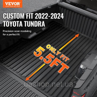 Vevor 310114 Килимок на ліжко Toyota Tundra 2022-2024 TPE протектор на ліжко чорний
