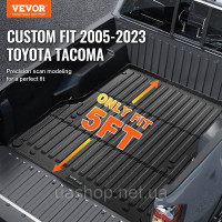 Vevor 310116 Килимок для ліжка Toyota Tacoma (2005-2023) TPE протектор кузова чорний Vevor 310116 Килимок для ліжка Toyota Tacoma (2005-2023) TPE протектор кузова чорний