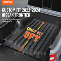 Vevor 310119 Килимок для ліжка Nissan Frontier 2022-2024 TPE протектор кузова чорний