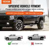 Vevor 310127 Підніжки, 6-дюймові підніжки, сумісні з 2019-2023 Chevy Silverado/GMC Sierra 1500/2020-2024 Silverado/Sierra