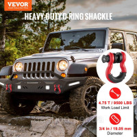 Vevor 310149 E 2 Spack 3/4 дюйма D-кільця вигнута з 7/8 дюймовим гвинтовим олівцем опору 28500 кг