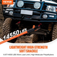Vevor 310151 дужка м'яка синтетична підйомна мотузка 2шт 12.7x558.8mm 20T помаранчева