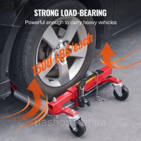 Vevor 310189 Гідравлічний домкрат 2 x Wheel Cart Позиціонування транспортного засобу, 680 кг Vevor 310189 Гідравлічний домкрат 2 x Wheel Cart Позиціонування транспортного засобу, 680 кг