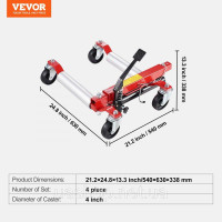 Vevor 310187 Wheel Cart Heavy Duty Vehicle Positioning Tire Jack Автомобільний домкрат 1500 фунтів 4 упаковки Vevor 310187 Wheel Cart Heavy Duty Vehicle Positioning Tire Jack Автомобільний домкрат 1500 фунтів 4 упаковки