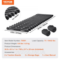 Vevor 310213 Traction Boards TPR Mud Snow Sand Storage Bags 2 шт. Vevor 310213 Traction Boards TPR Mud Snow Sand Storage Bags 2 шт.