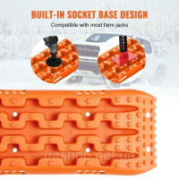 Vevor 310215 Упаковка з 2 тягових дощок Traction Tape PP Грязь Сніг Пісок Короткий оранжевий Vevor 310215 Упаковка з 2 тягових дощок Traction Tape PP Грязь Сніг Пісок Короткий оранжевий