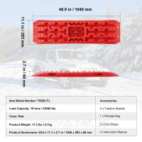 Vevor 310216 Пакет з 2 тягових дощок Traction Tape PP Mud Snow Sand Long Red Vevor 310216 Пакет з 2 тягових дощок Traction Tape PP Mud Snow Sand Long Red
