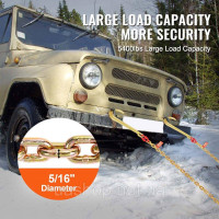 Vevor 310237 2шт 8ммx1,8м G80 буксирний ланцюг J/T/R крюк ланцюг транспортний ланцюг 2448кг Vevor 310237 2шт 8ммx1,8м G80 буксирний ланцюг J/T/R крюк ланцюг транспортний ланцюг 2448кг