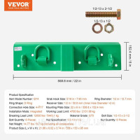 Vevor 310256 7,93 мм Сталевий грейферний гак клас 70 5443,1 кг Vevor 310256 7,93 мм Сталевий грейферний гак клас 70 5443,1 кг