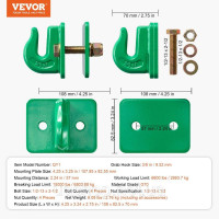 Vevor 310258 Гак 9,52 мм Сталевий грейферний гак клас 70 6803,88 кг Vevor 310258 Гак 9,52 мм Сталевий грейферний гак клас 70 6803,88 кг