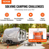 Vevor 310294 Причіпний домкрат Block 2000LBS RV аксесуари для подорожей стабілізатор підставка 2 пакета