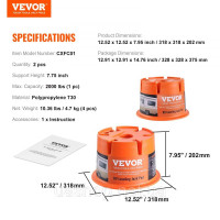 Vevor 310294 Причіпний домкрат Block 2000LBS RV аксесуари для подорожей стабілізатор підставка 2 пакета