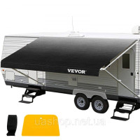 Vevor 310317 Тканина для тенту для будинків на колесах, тканина для заміни причепа, антрацит