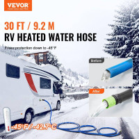 Vevor 310342 Шланг з підігрівом води 9,1 м Шланг для питної води для будинку на колесах 185 Вт