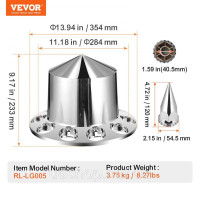 Vevor 310366 Інструмент для кришки гайки колеса 4xRear Axe Cover Vevor 310366 Інструмент для кришки гайки колеса 4xRear Axe Cover