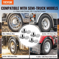 Vevor 310367 кришка гайки кришки заднього моста 4шт. Vevor 310367 кришка гайки кришки заднього моста 4шт.