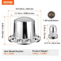 Vevor 310367 кришка гайки кришки заднього моста 4шт. Vevor 310367 кришка гайки кришки заднього моста 4шт.