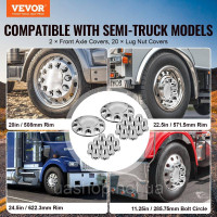 Vevor 310372 Кришка передньої осі ABS Інструмент для кришки гайки колеса